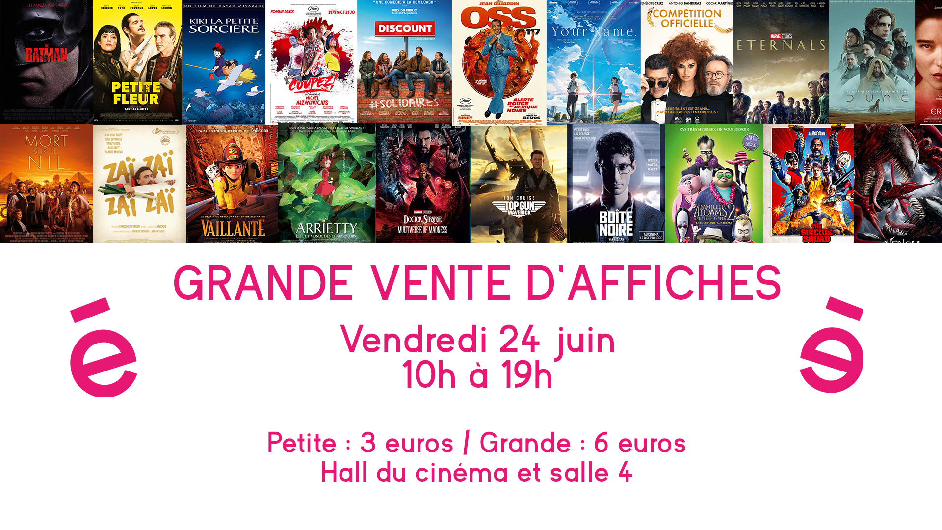 Grande Vente d'Affiches - Cinéma Les Etoiles - Vendredi 24 juin